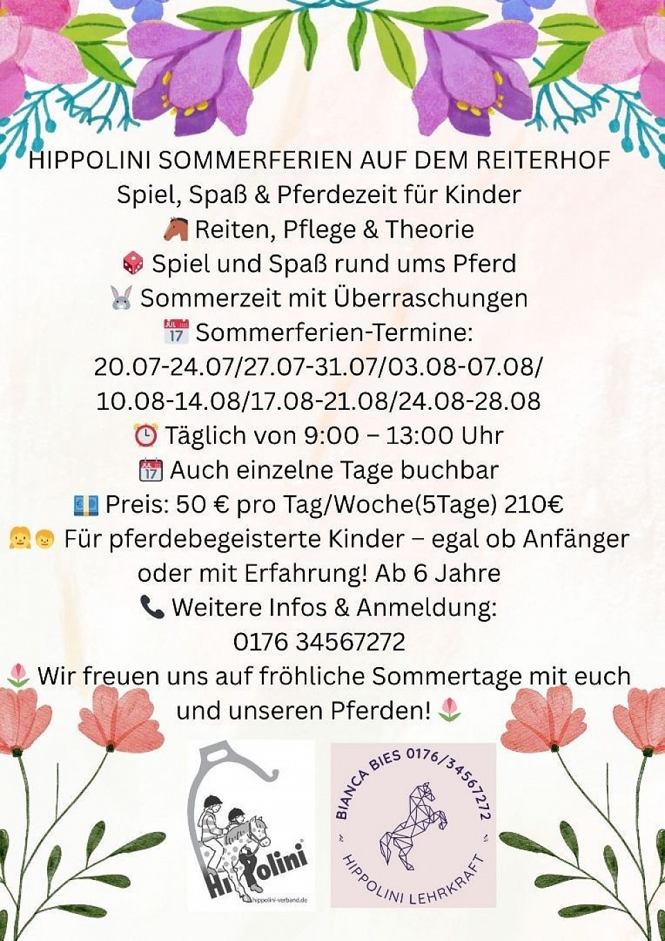 Meldet euch schon jetzt an, Plätze sind begrenzt