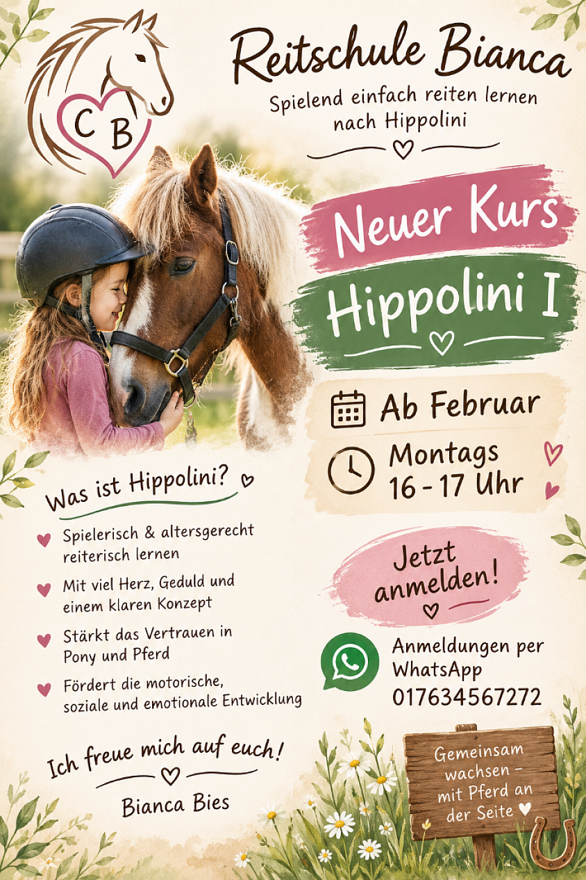 Ihr könnt euch jetzt schon anmelden 😊 Plätze begrenzt